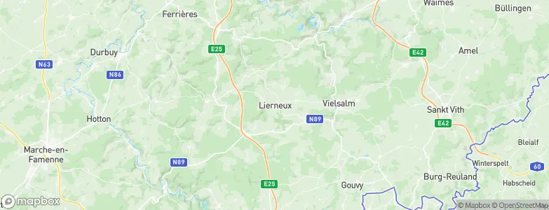 Lierneux, Belgium Map
