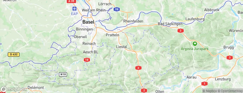 Liestal, Switzerland Map