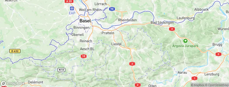 Liestal, Switzerland Map
