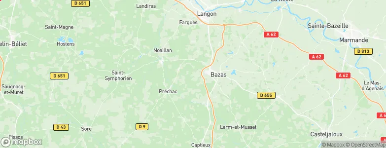 Lignan-de-Bazas, France Map