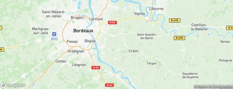 Lignan-de-Bordeaux, France Map
