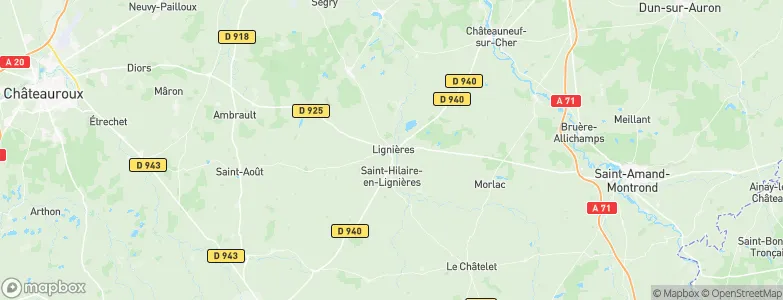 Lignières, France Map