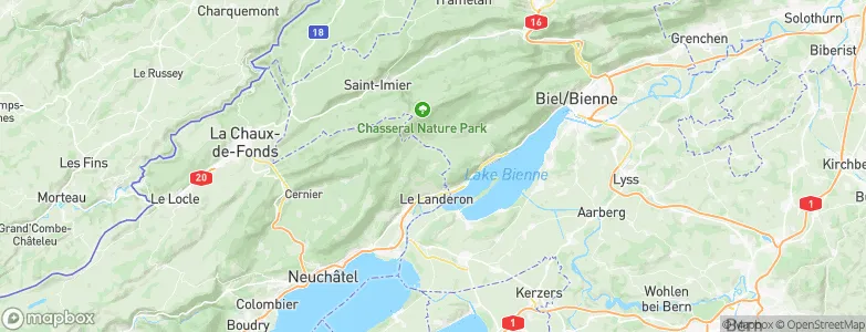 Lignières, Switzerland Map