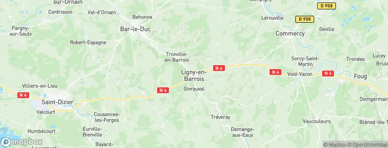 Ligny-en-Barrois, France Map
