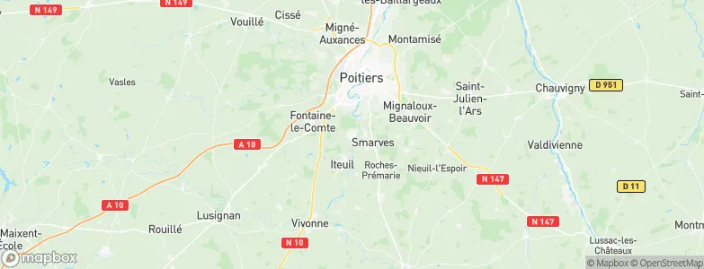 Ligugé, France Map