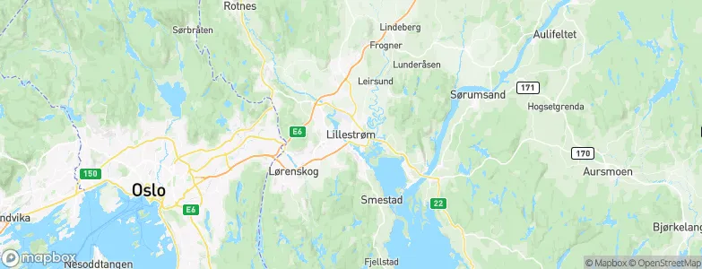 Lillestrøm, Norway Map