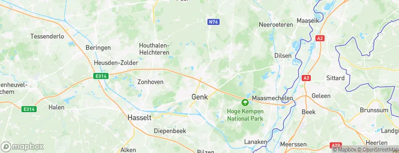 Limburg Province, Belgium Map