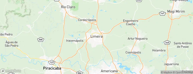 Limeira, Brazil Map