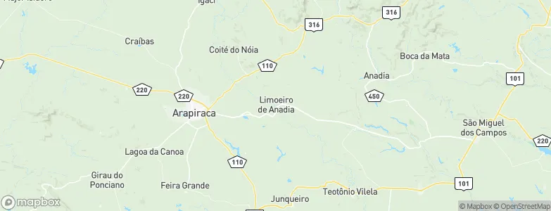 Limoeiro de Anadia, Brazil Map