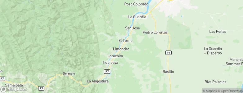 Limoncito, Bolivia Map