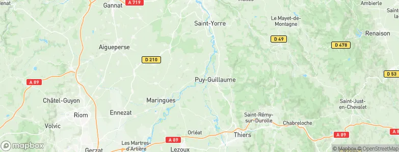 Limons, France Map