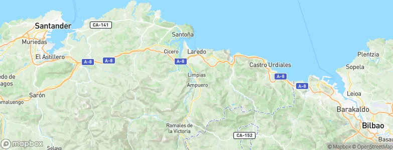 Limpias, Spain Map