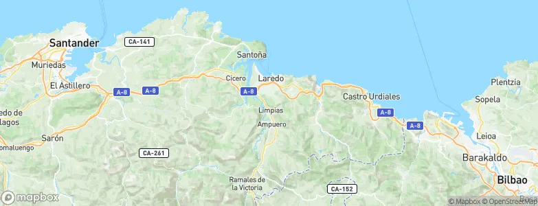 Limpias, Spain Map