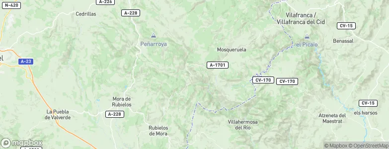 Linares de Mora, Spain Map