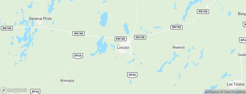 Lincoln, Argentina Map