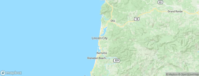 Lincoln City, United States Map
