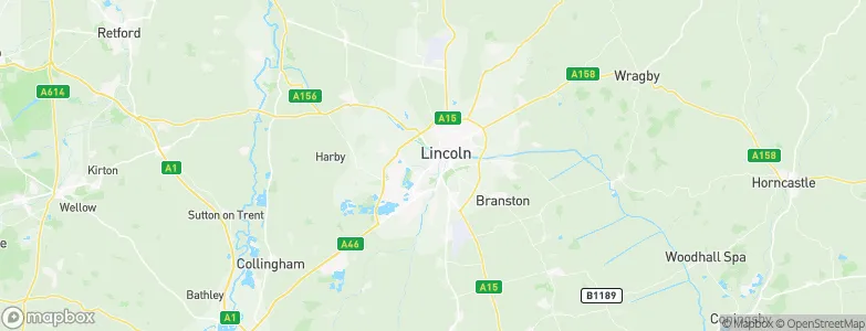 Lincoln District, United Kingdom Map
