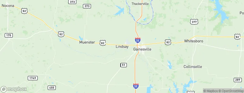 Lindsay, United States Map
