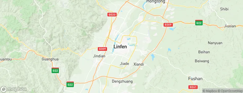 Linfen, China Map