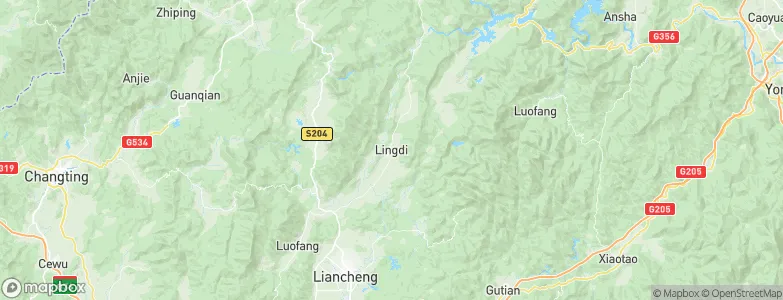 Lingdi, China Map