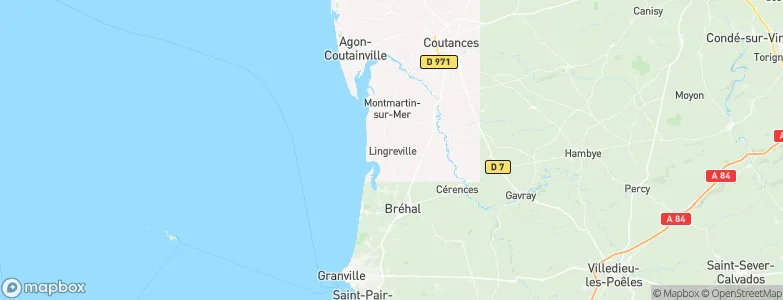 Lingreville, France Map
