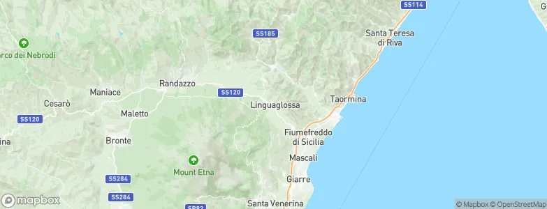 Linguaglossa, Italy Map