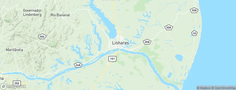 Linhares, Brazil Map