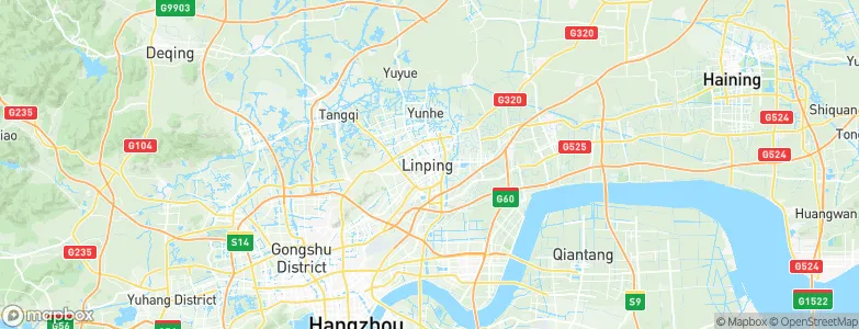 Linping, China Map