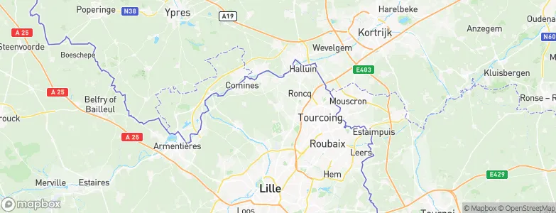 Linselles, France Map