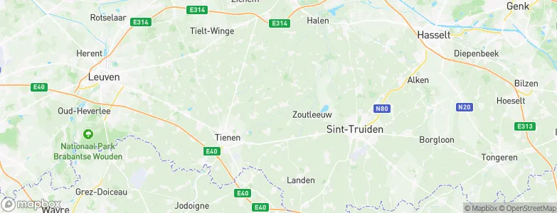Linter, Belgium Map
