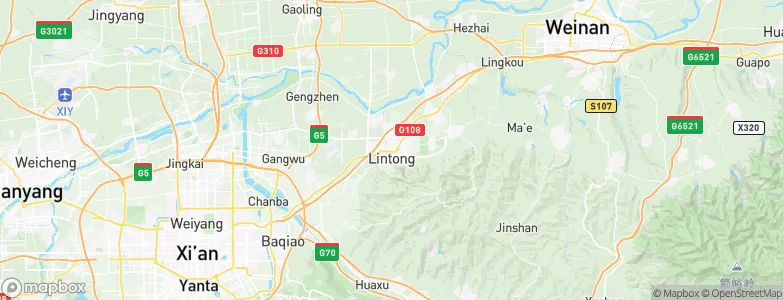 Lintong, China Map