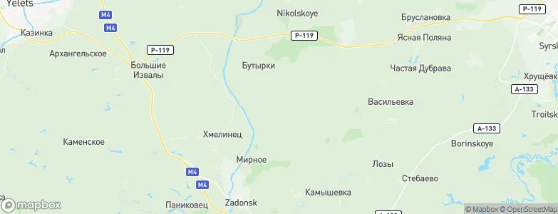 Lipetsk Oblast, Russia Map