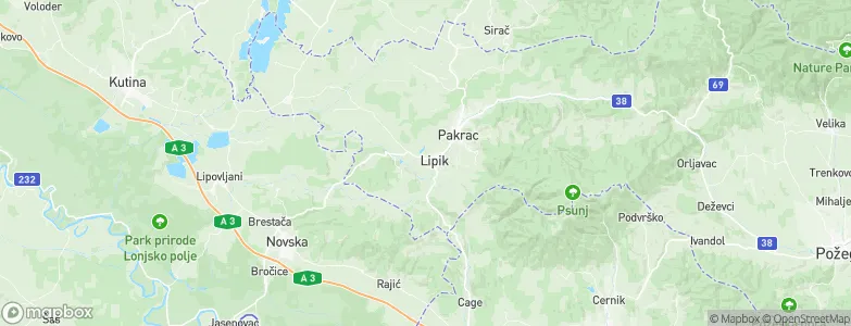 Lipik, Croatia Map