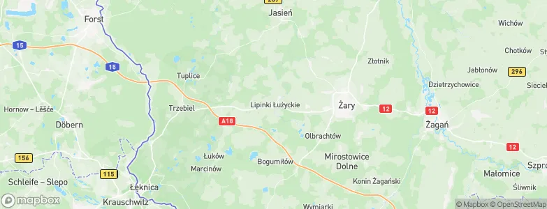 Lipinki Łużyckie, Poland Map