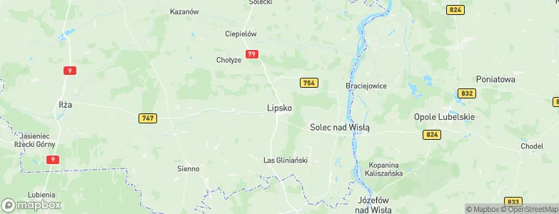 Lipsko, Poland Map