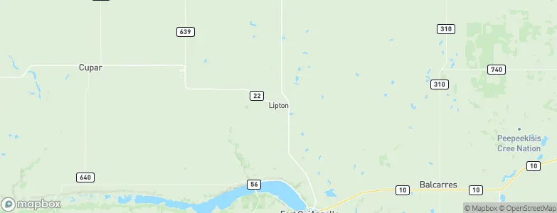 Lipton, Canada Map