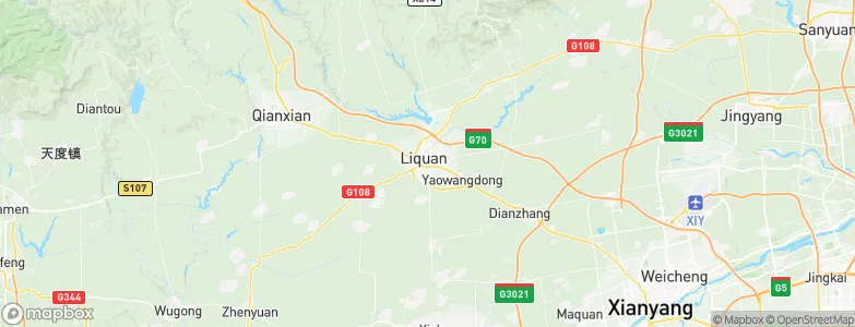 Liquan Chengguanzhen, China Map