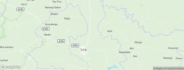 Lira District, Uganda Map