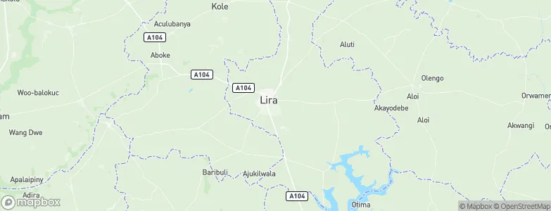 Lira, Uganda Map