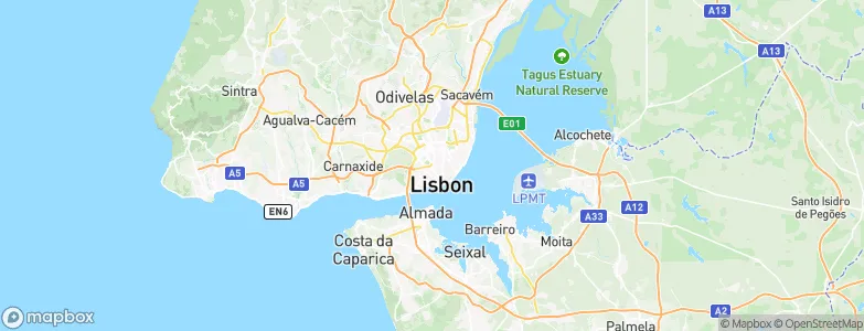 Lisbon Municipality, Portugal Map