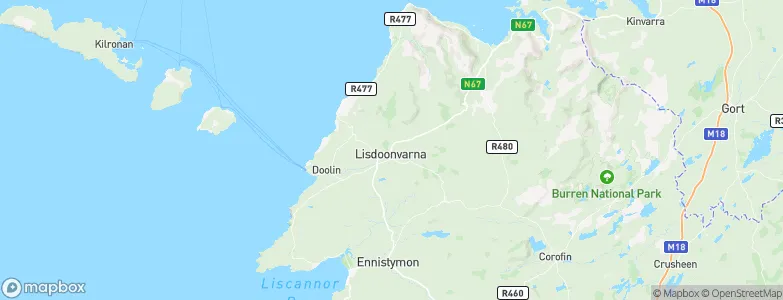 Lisdoonvarna, Ireland Map