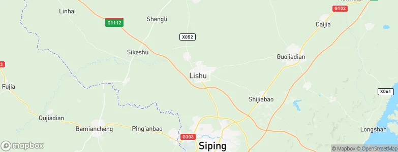Lishu, China Map