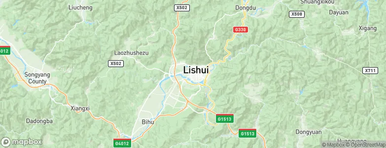 Lishui, China Map