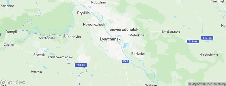 Lisichansk, Ukraine Map