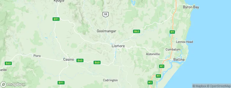 Lismore Municipality, Australia Map