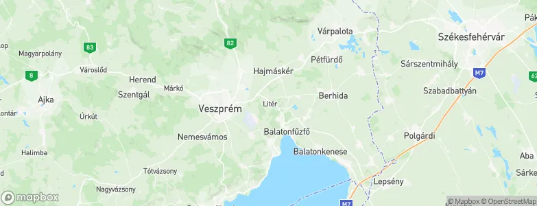 Litér, Hungary Map
