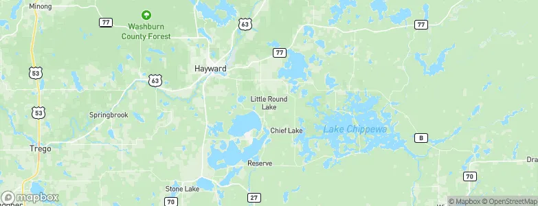 Little Round Lake, United States Map