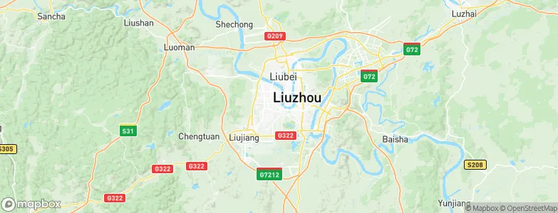 Liuzhou, China Map