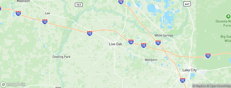 Live Oak, United States Map