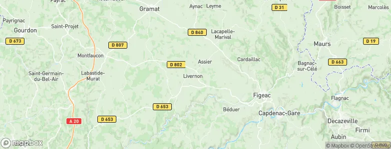 Livernon, France Map